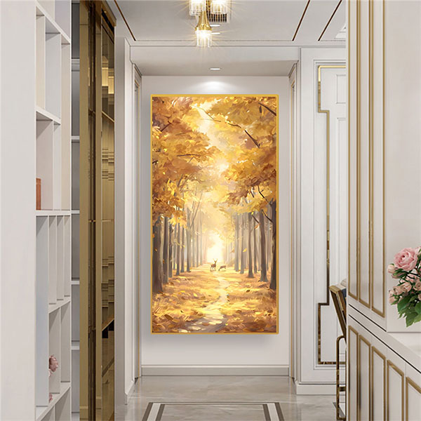 甄选升级《仙影迷踪》玄关灯光画装饰画现代过道轻奢晶瓷镶钻XG100