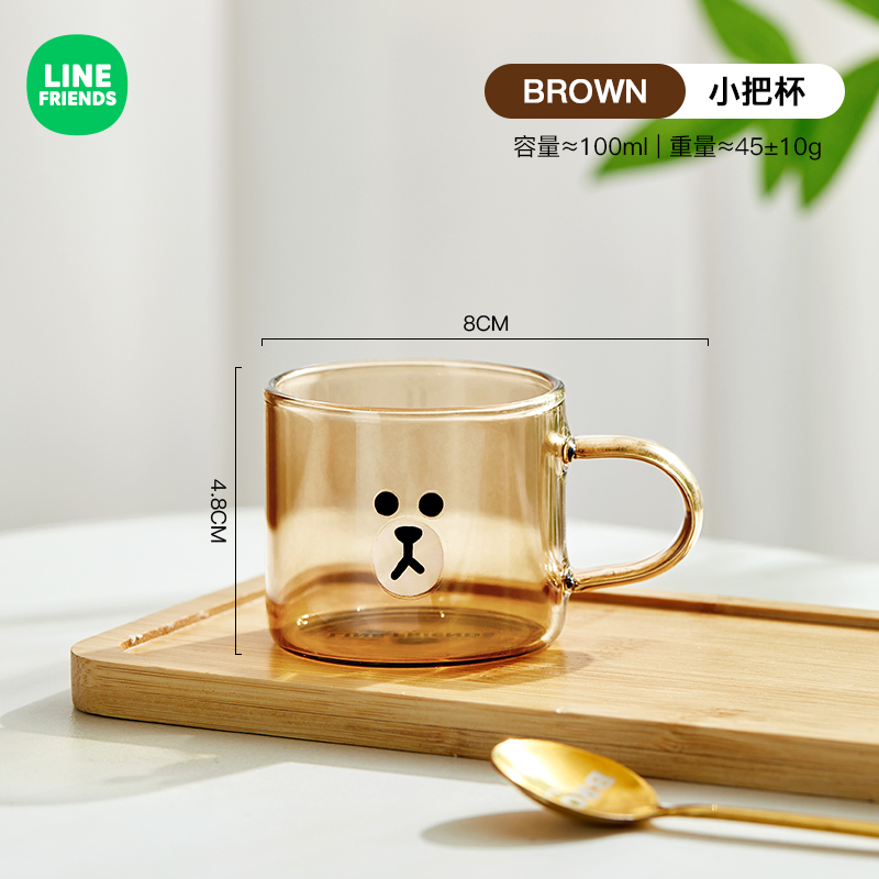 【深圳展会福利】LINE FRIENDS布朗熊玻璃冷水壶耐热泡茶壶杯子套装