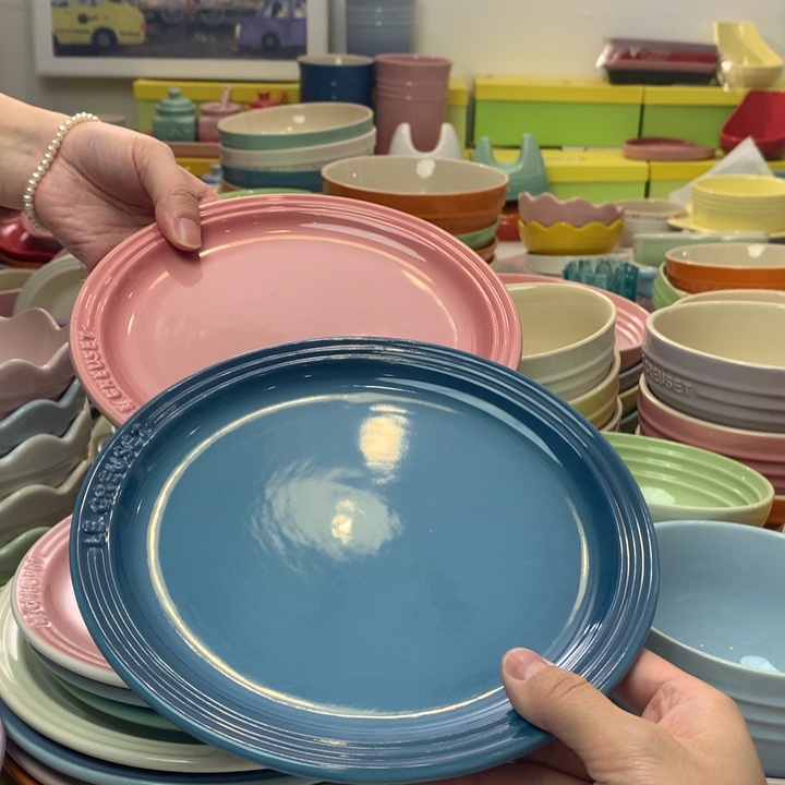 瓷片微瑕7英寸牛排盘2只