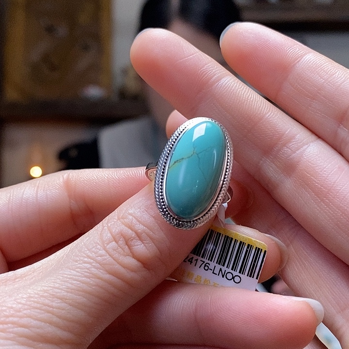 绿松石珠宝奇石银S925镶嵌