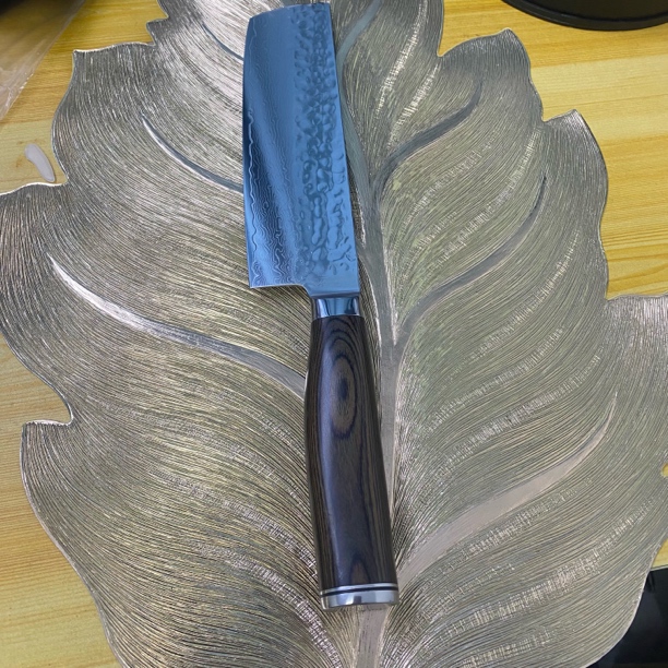 大马士革钢家用切片菜刀锋利切肉切菜厨房刀具厨师专用女士
