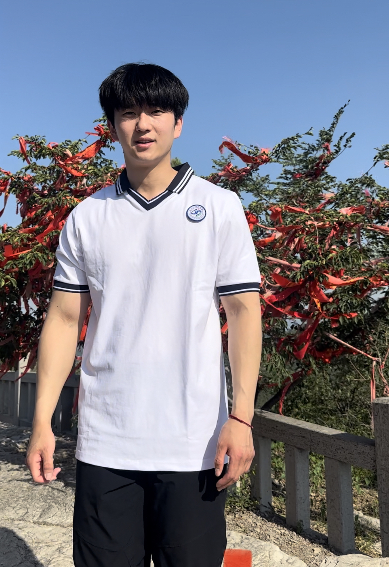 青州校服海岱学校夏季短袖T恤白色半袖小学校服初中学生服