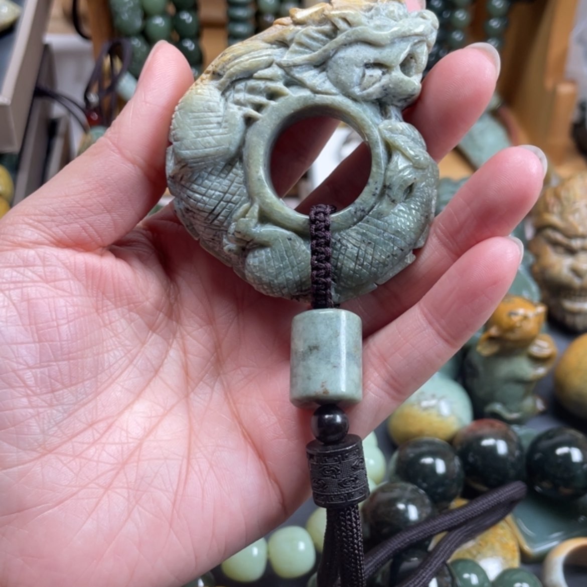 【闪购商品】岫岩河磨玉（透闪石质玉）手把件未镶嵌