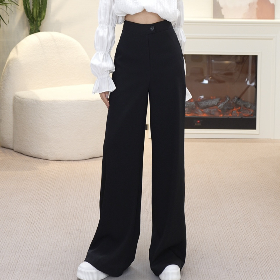 GIRDEAR/哥弟新款高腰显瘦显腿百搭超模甩裤110015