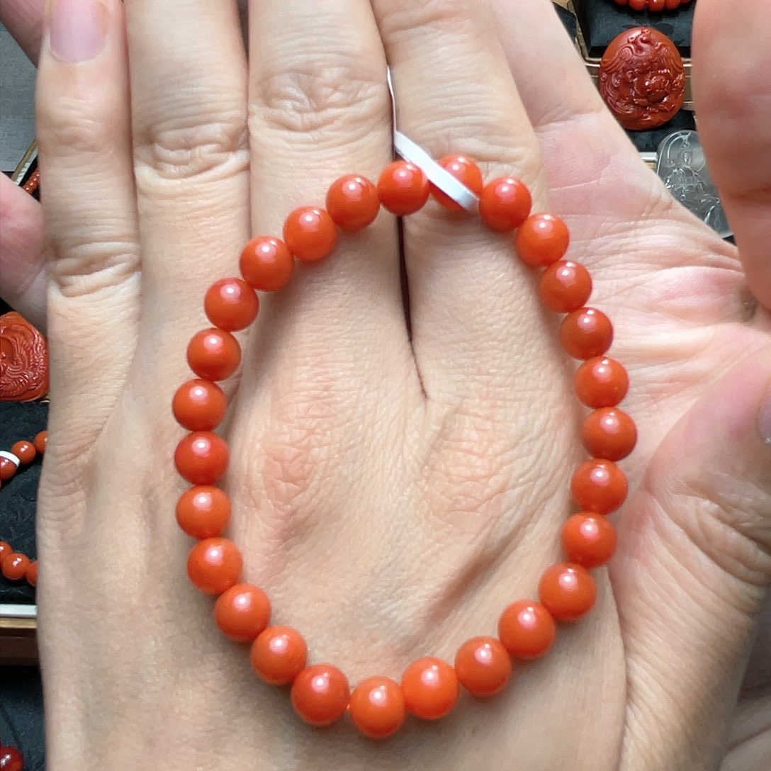 南红玛瑙颈饰未镶嵌7mm