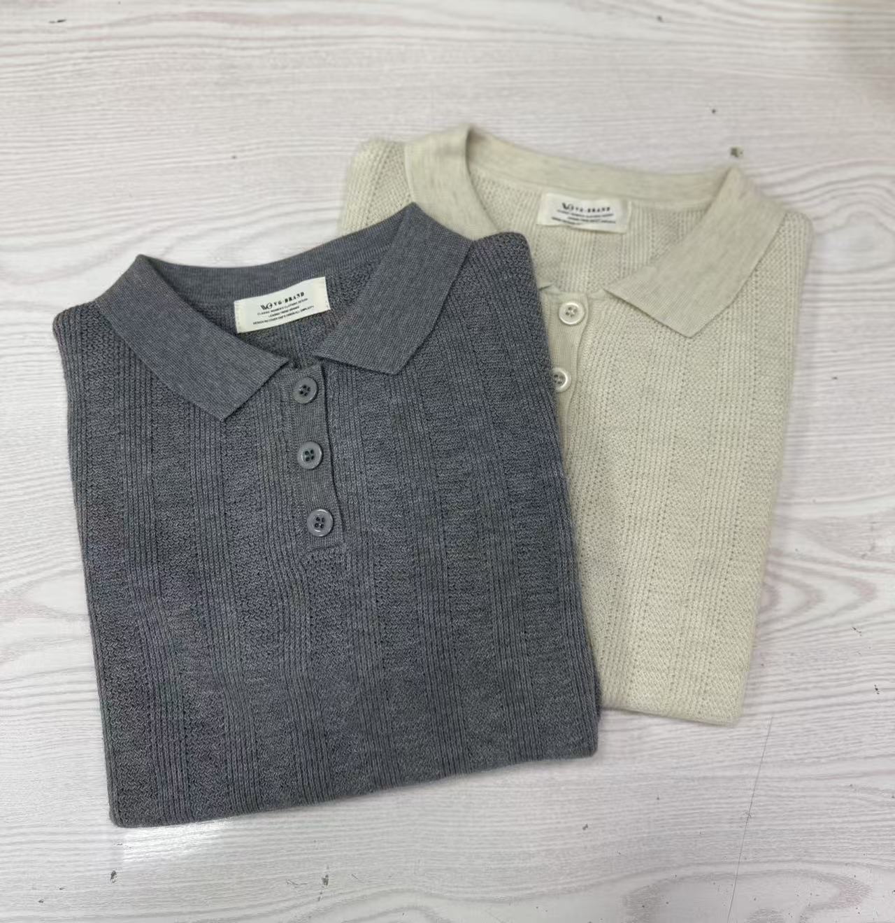 【翻领三粒扣】夏季短袖洋气针织衫体恤衫宽松气质休闲百搭