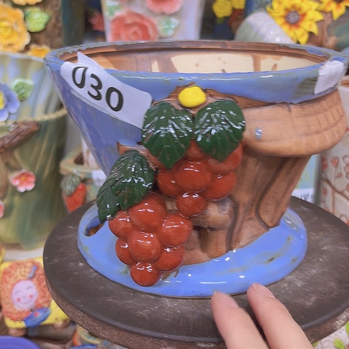 紫砂花盆粗陶材质多肉花盆