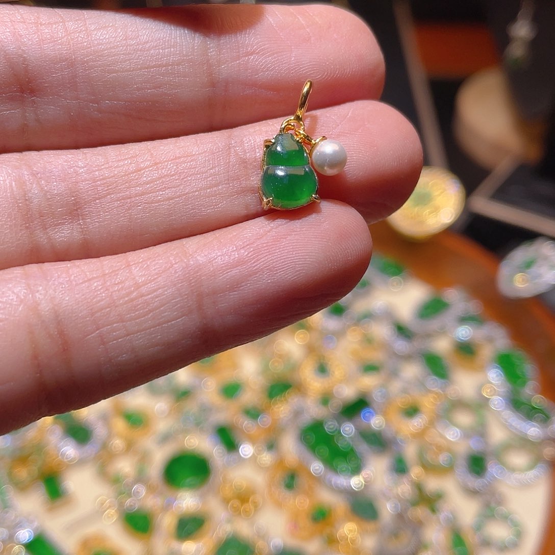 翡翠吊坠(不含链)银S925镶嵌