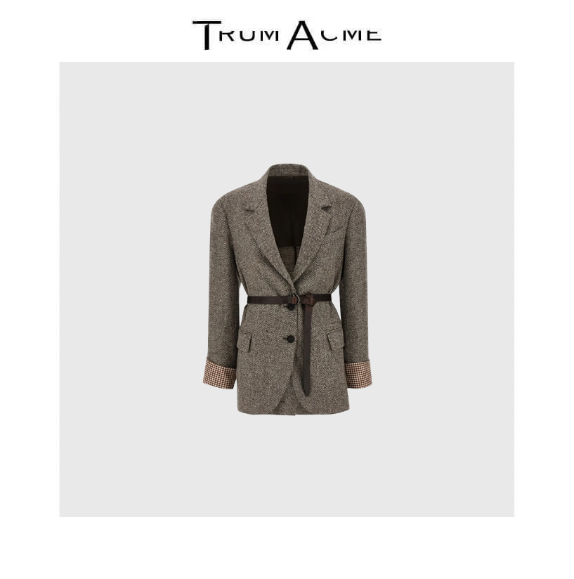 TrumAcme~2025秋季新款老钱风单排扣收腰时尚百搭短外套显瘦女款