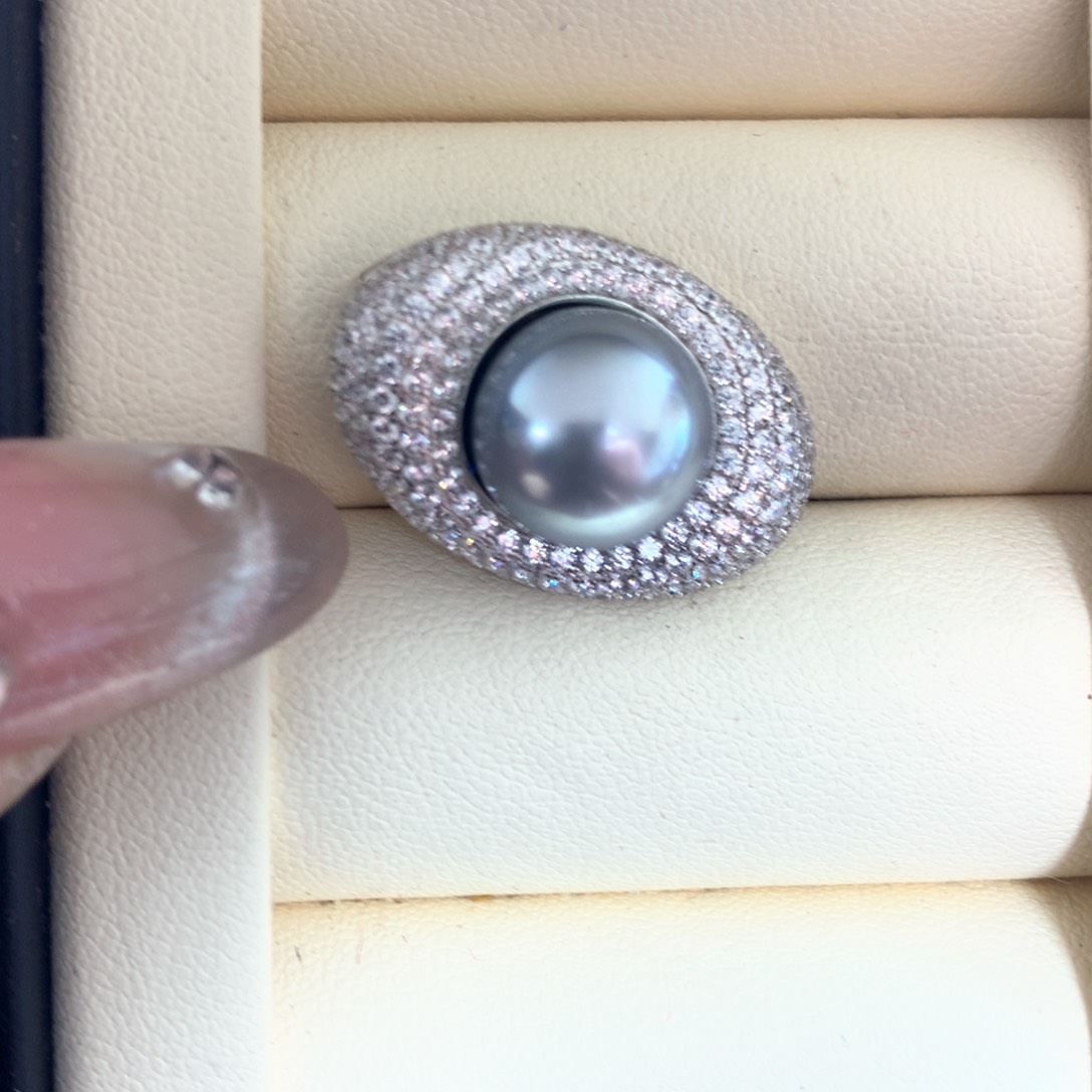 海水珍珠颈饰银S925镶嵌