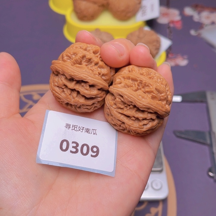 文玩核桃把件粗筋全品40尺0309