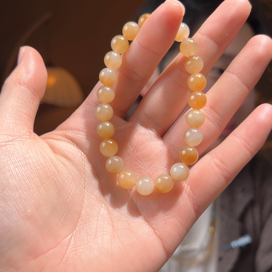 未镶嵌手串和田玉金山糖白8mm660