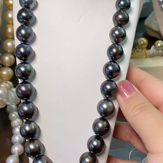 海水珍珠颈饰银S925镶嵌11-13