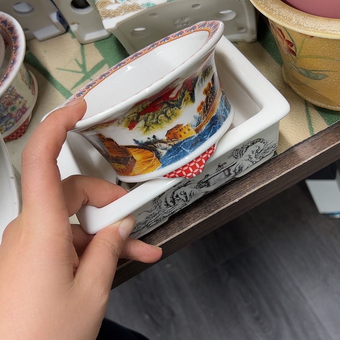 碗****紫砂花盆635号瑕疵2个