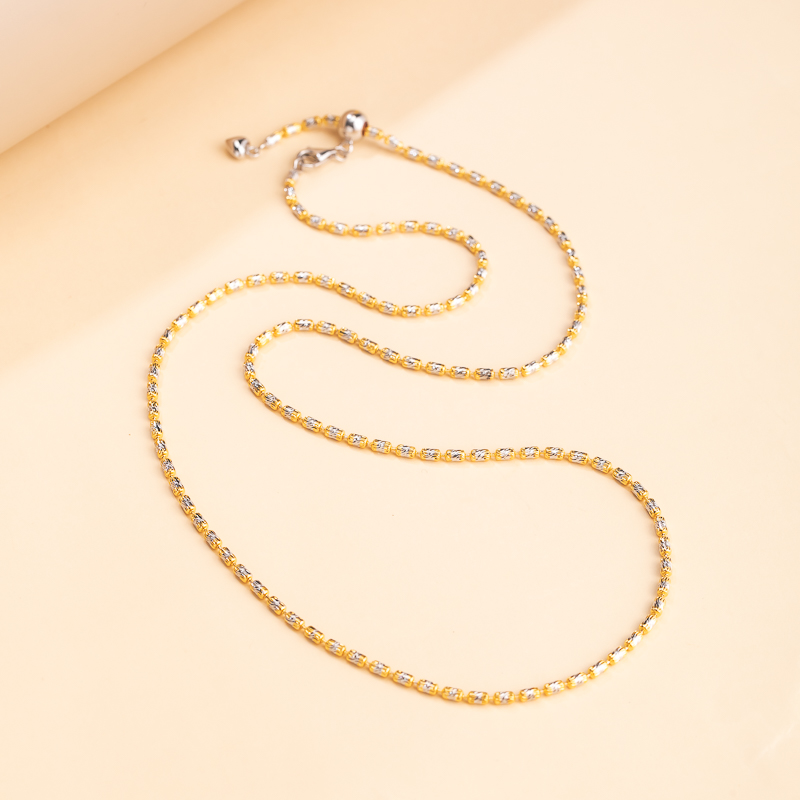 链子925银 百搭小众白黄项链多样性团购发一件