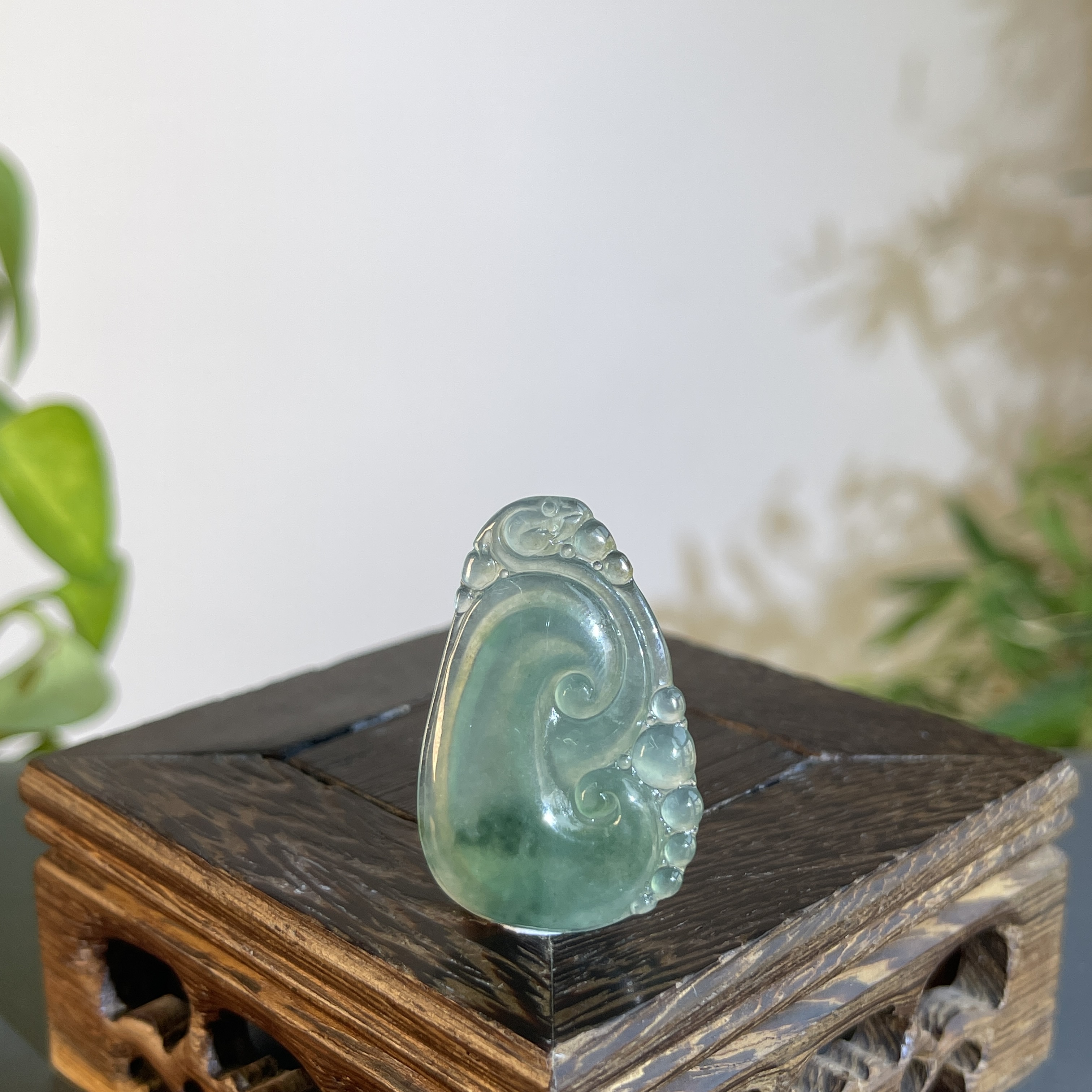 JXB11-23  天然缅甸A货翡翠 如意