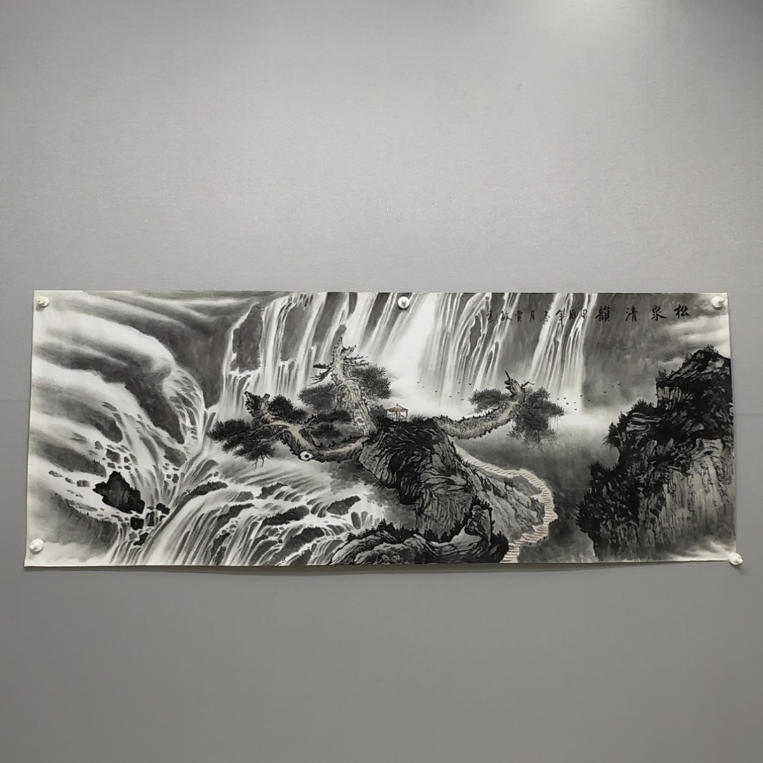 国画横幅六尺精品水墨丹青贾敏