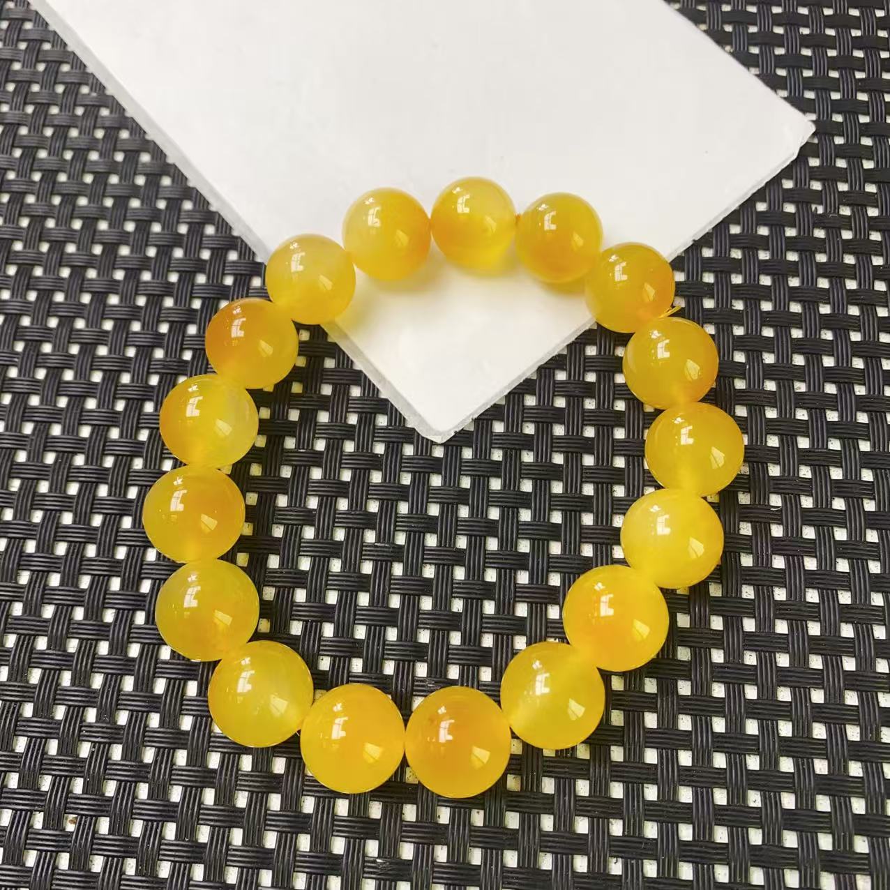 [石矿]A1285一抹黄手链12M