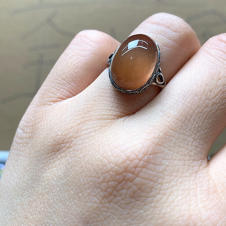 水晶水晶戒指银S925镶嵌