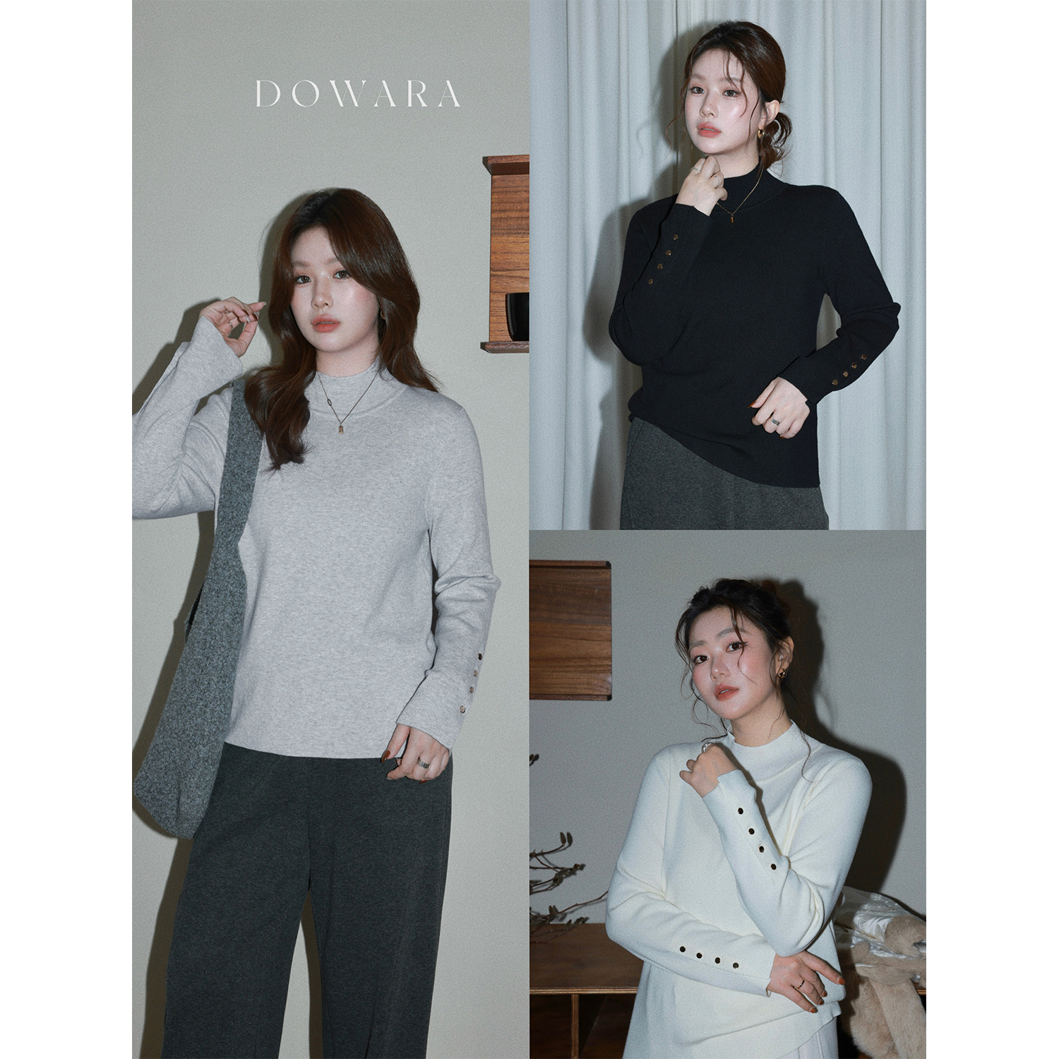 大婉酱微胖定制【亲肤打底】针织绵羊毛半高领内搭冬毛衣上衣1307D