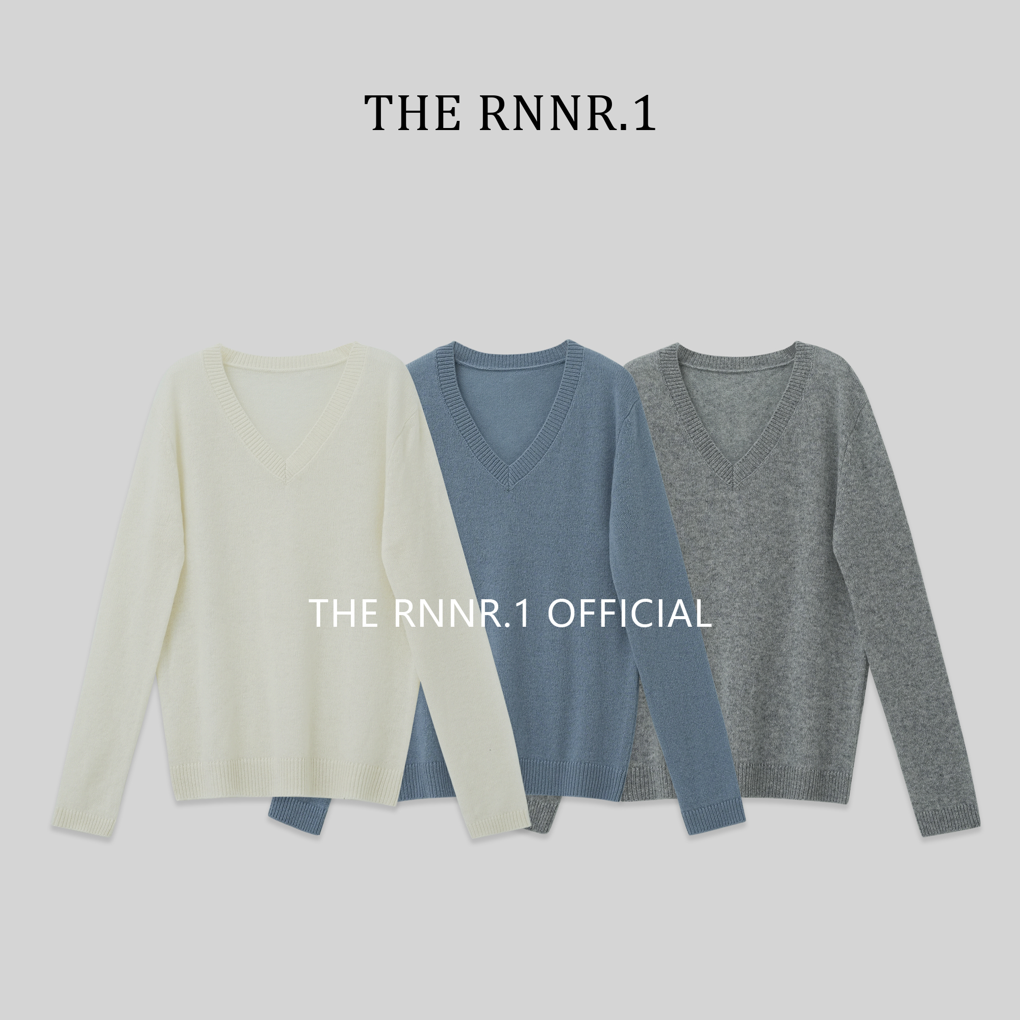 THE RNNR.1秋冬 羊毛松软V领套头毛衣