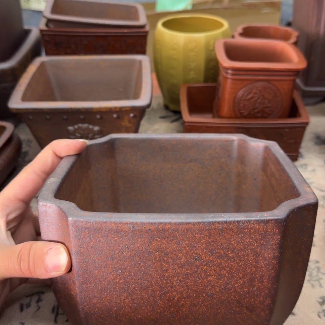 紫砂花盆宜兴紫砂正品花盆16.5x10