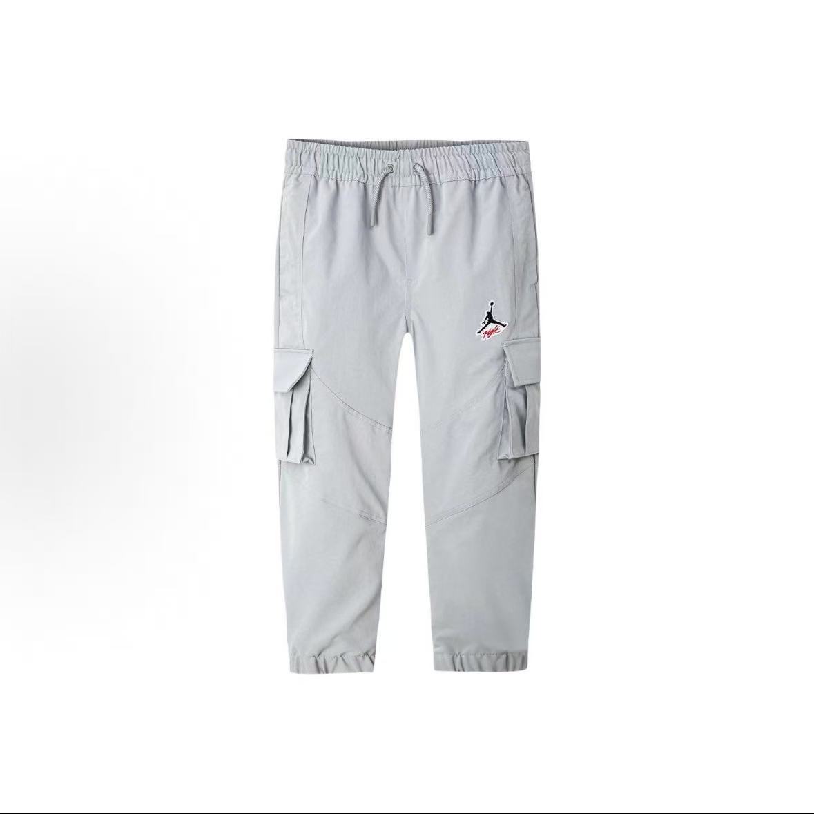 AIR JORDAN梭织防风长裤 幻影灰色 中小童DV0887-077/DV0889-077