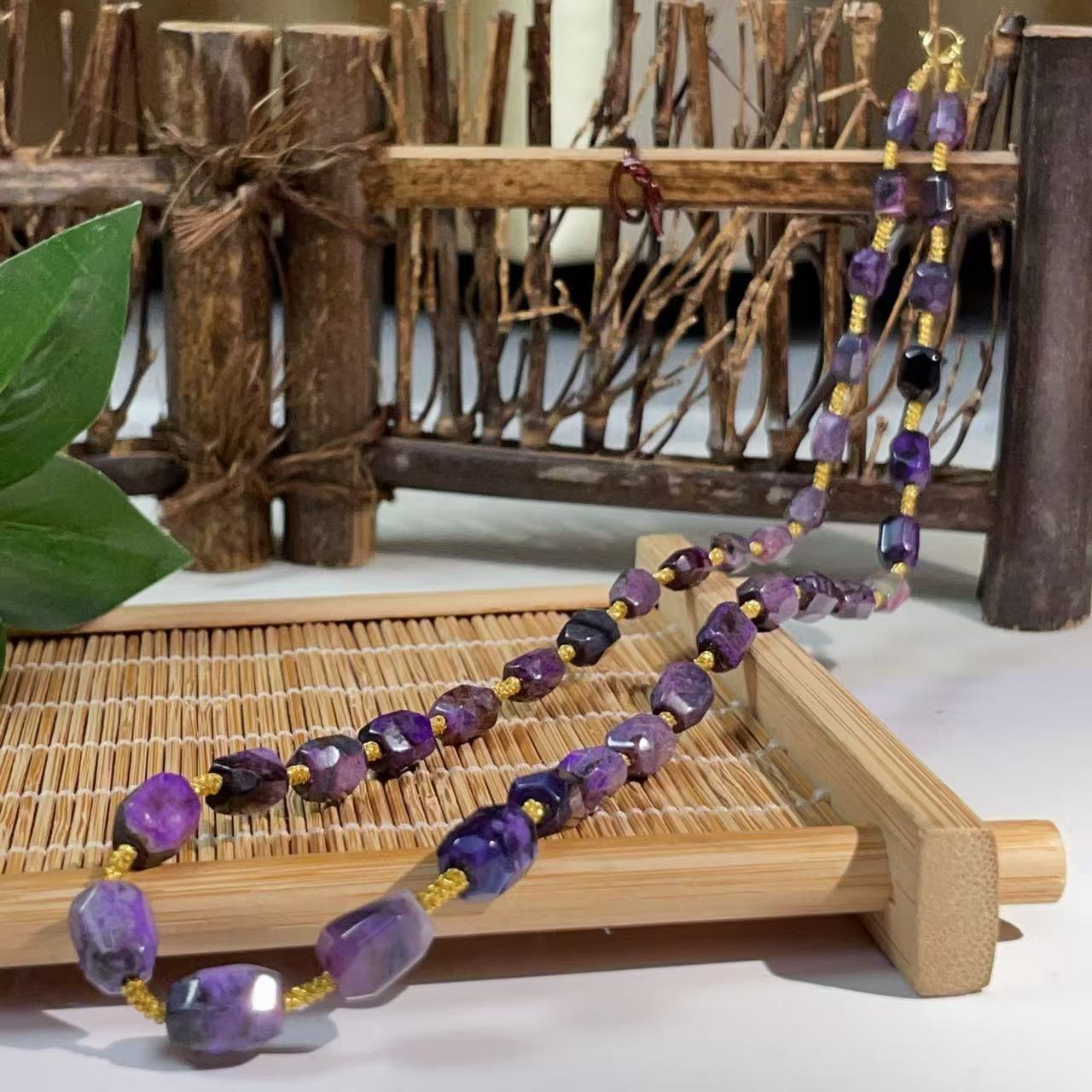 舒俱来玉化切面珠18K/45cm/AZB2299