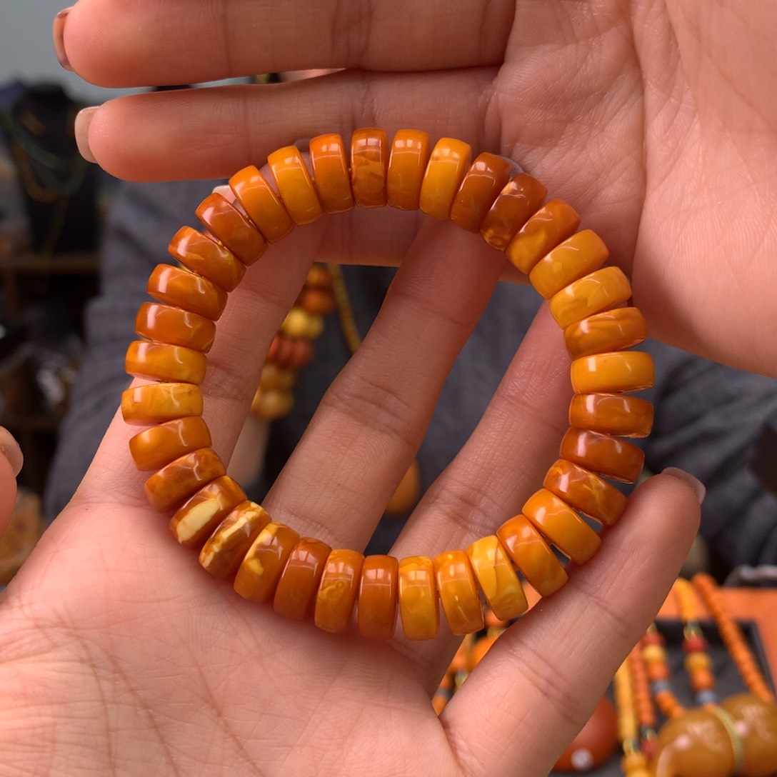 蜜蜡手串未镶嵌Y*?天然