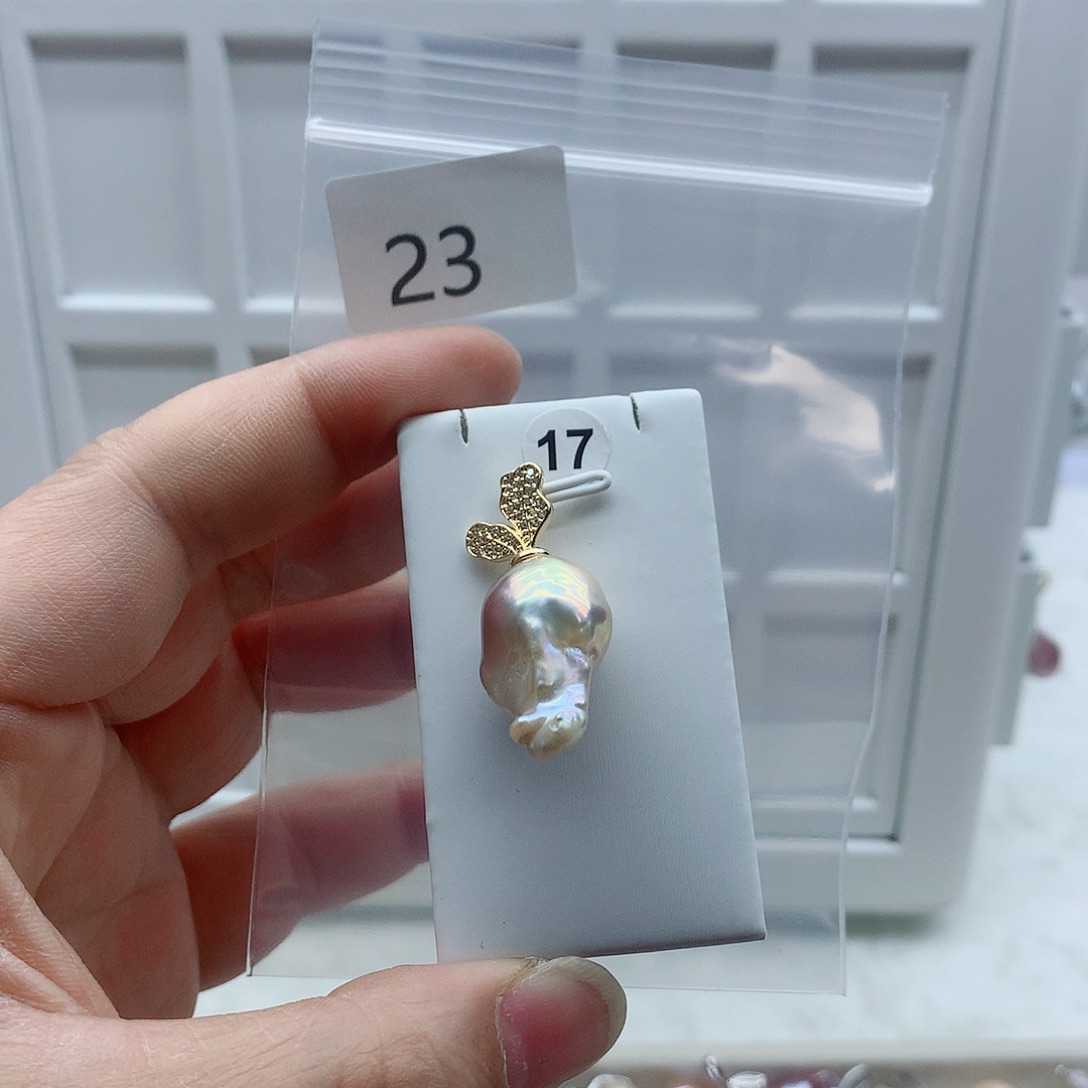 淡水珍珠吊坠(不含链)合金