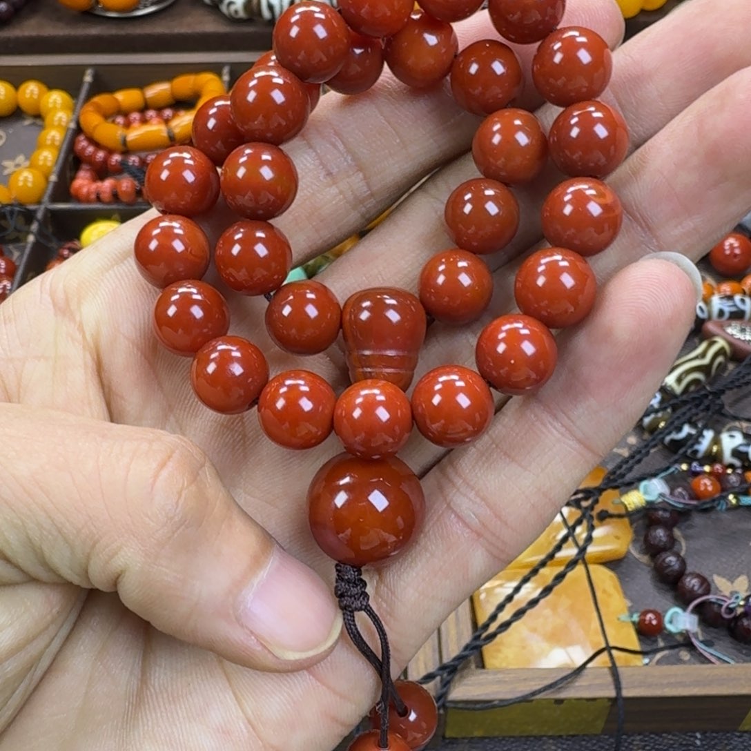 南红玛瑙未镶嵌手链