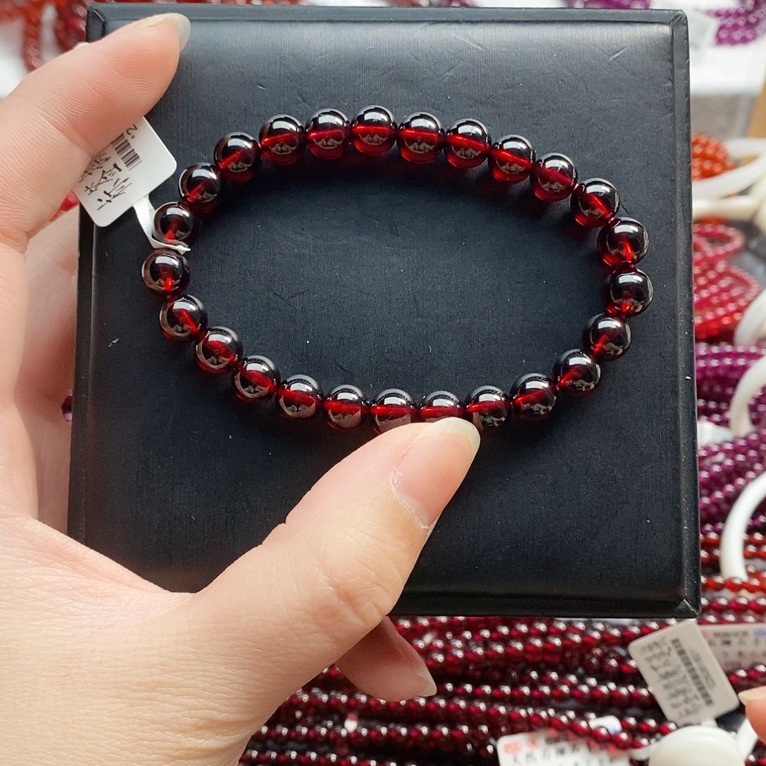 石榴石手链未镶嵌7.5mm