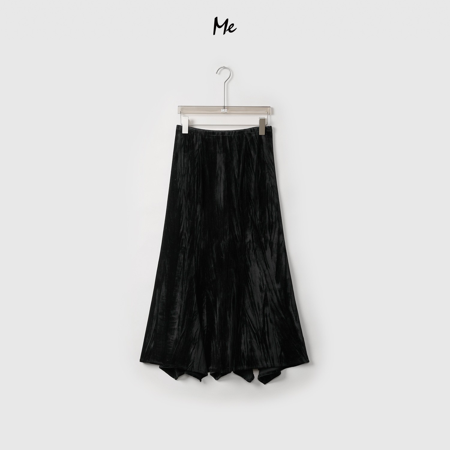 ME【人鱼尾半裙】褶皱丝绒高腰显瘦保暖复古柔软百搭半身裙MEQA4857