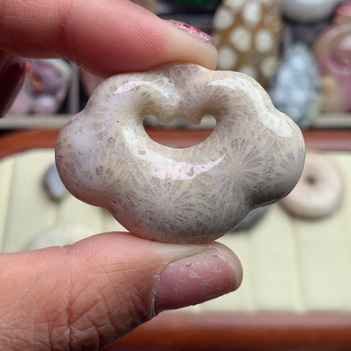 硅化珊瑚（珊瑚玉）颈饰未镶嵌