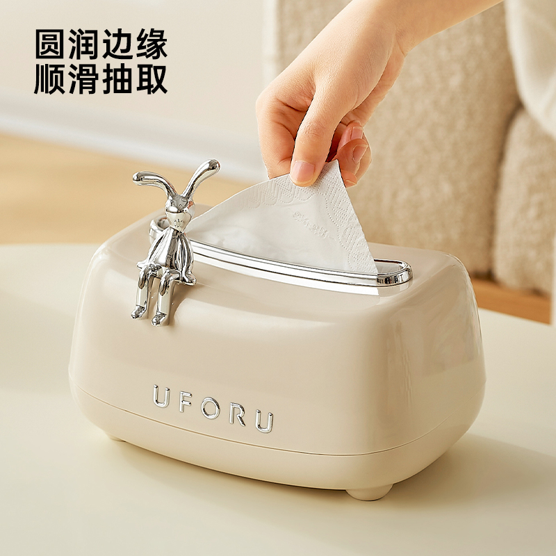 拉萨发货西藏包邮家用抽纸盒ins奶油风高颜值创意纸巾盒内置弹簧