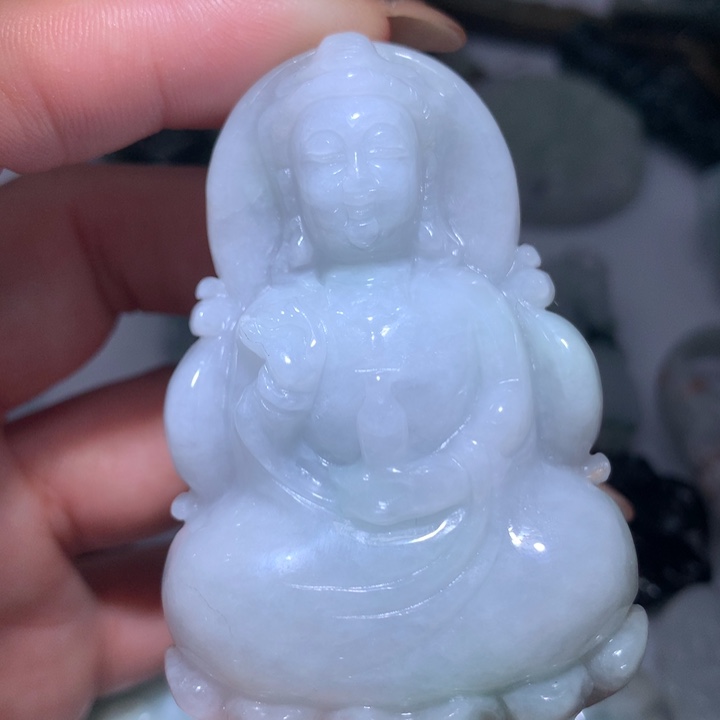 翡翠未镶嵌颈饰保真天然A货翡翠