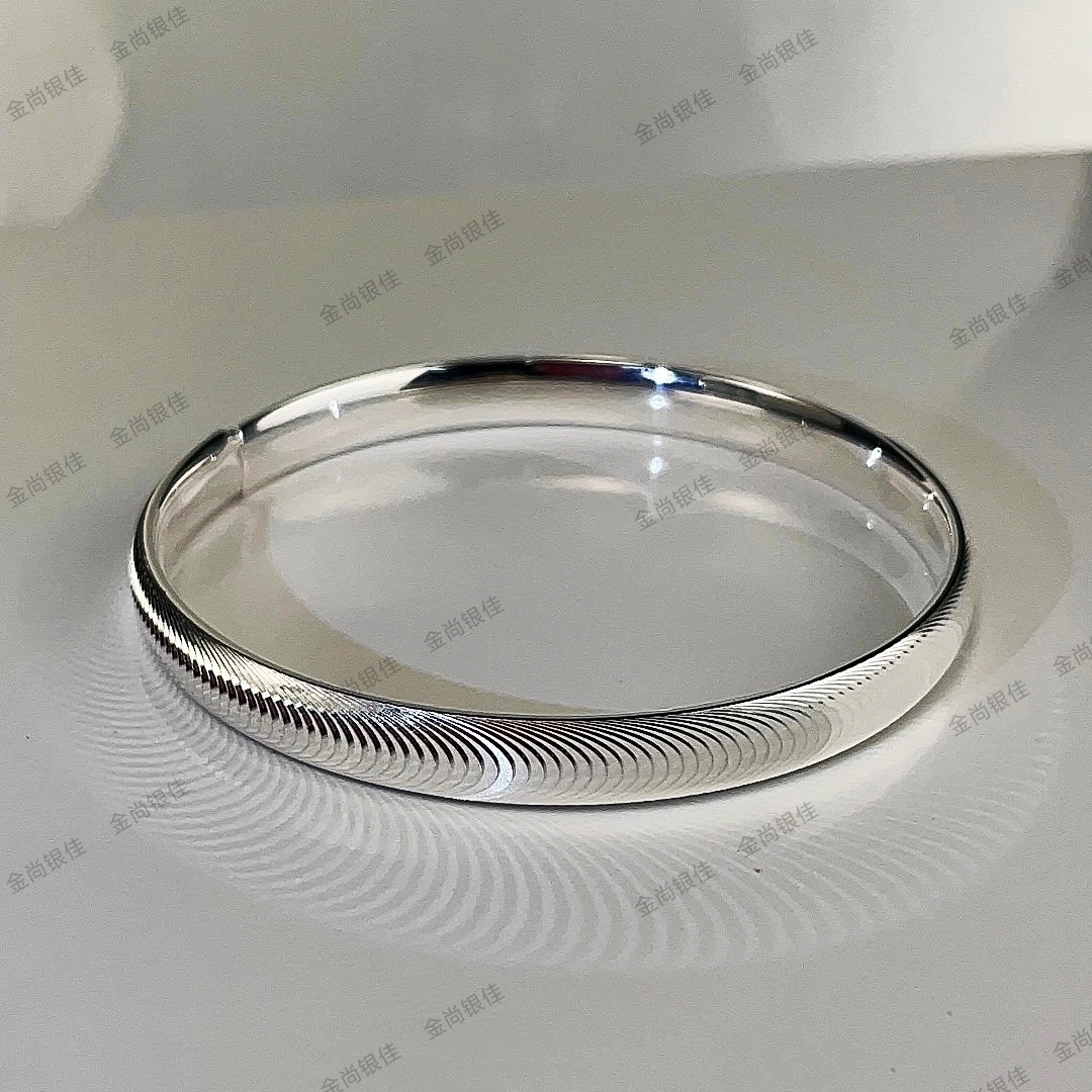 足银手镯 足银9999暴闪猫眼手镯时刻闪闪发光女镯子经典时尚气质