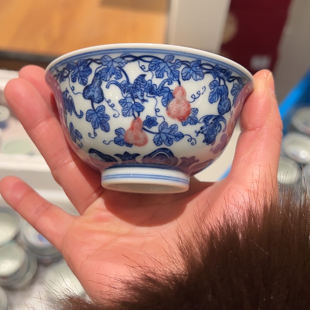 微瑕臻玉古坊原矿青花釉里红