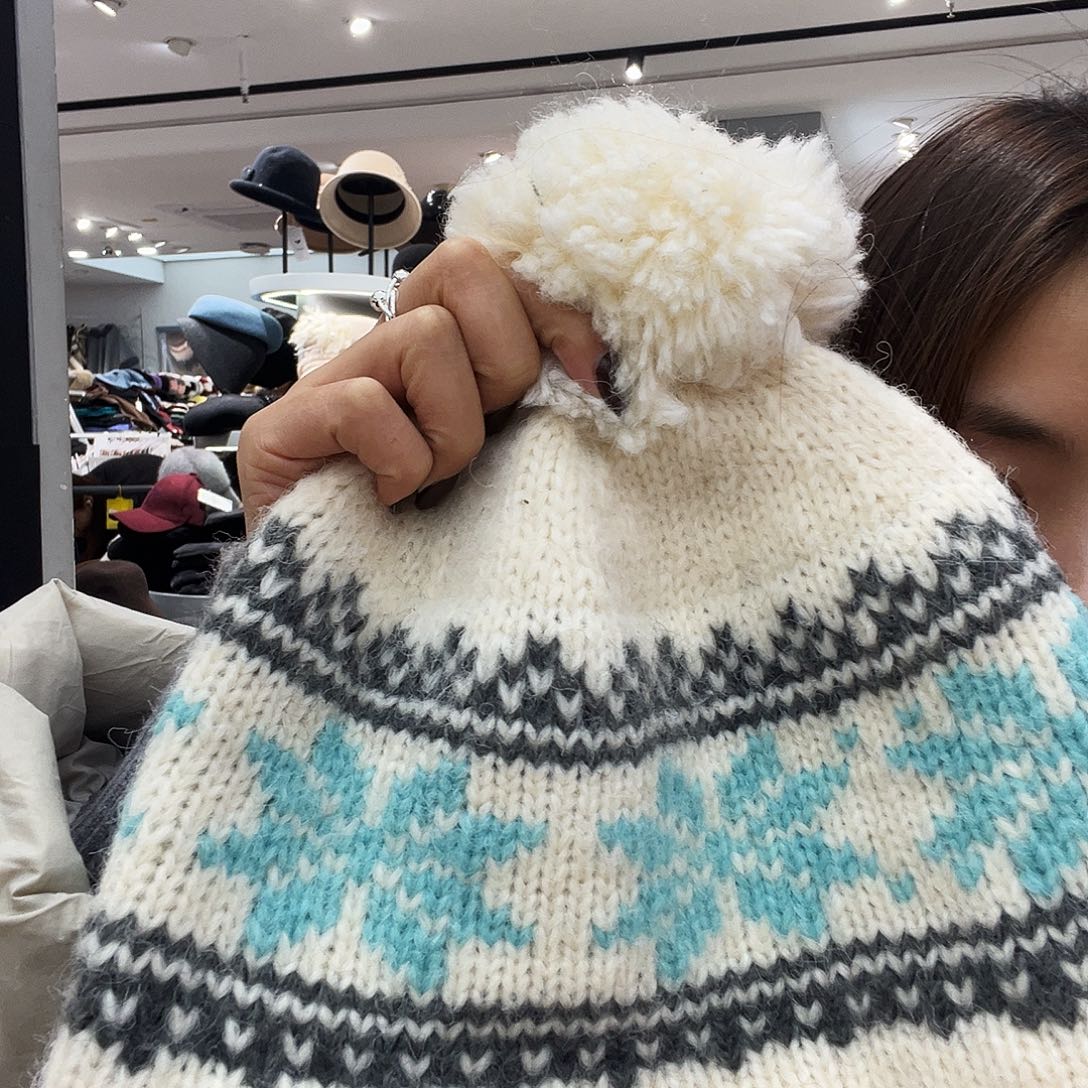 皮质非金属白蓝色飞行帽