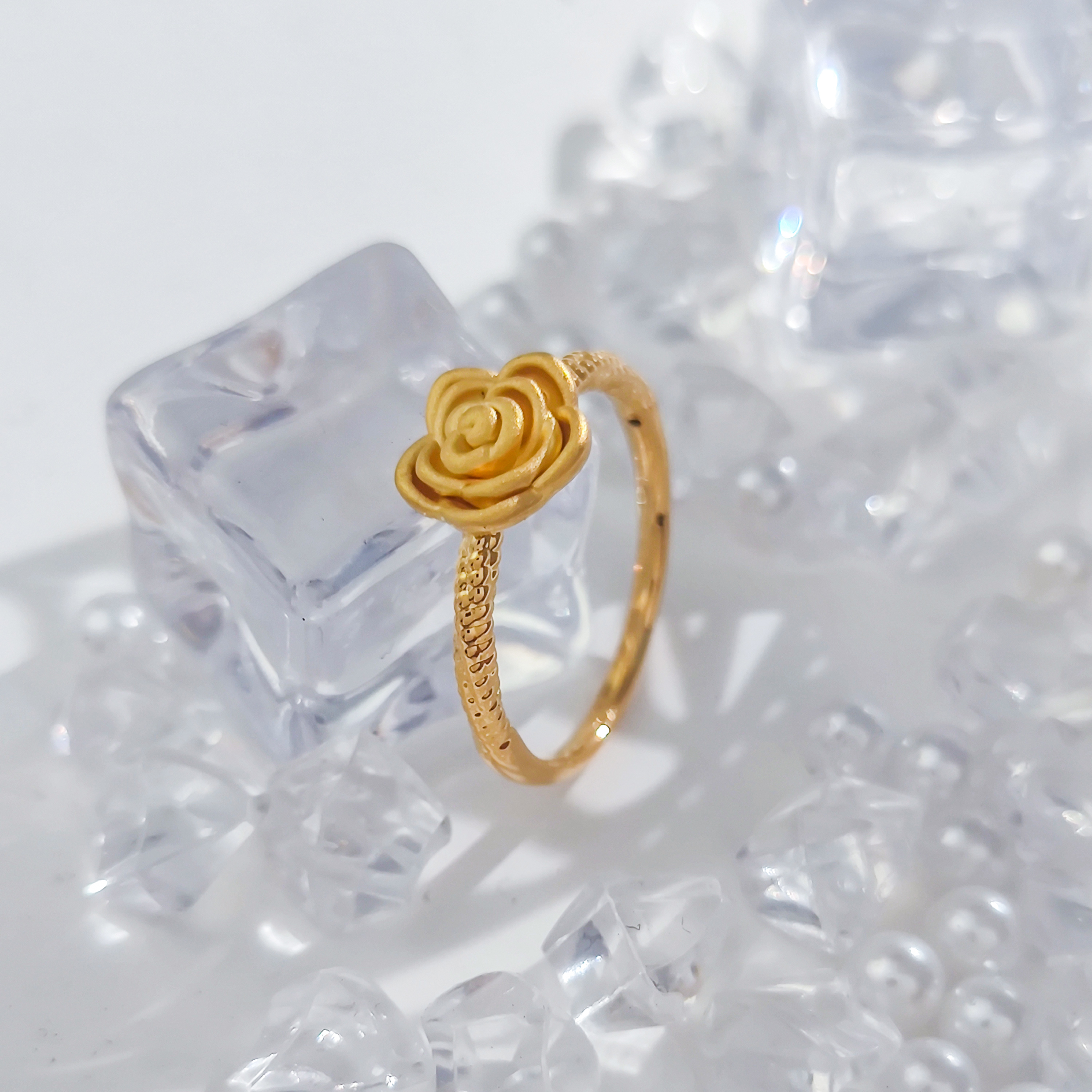 【国潮】足金999 山茶花戒指1.37 18圈口