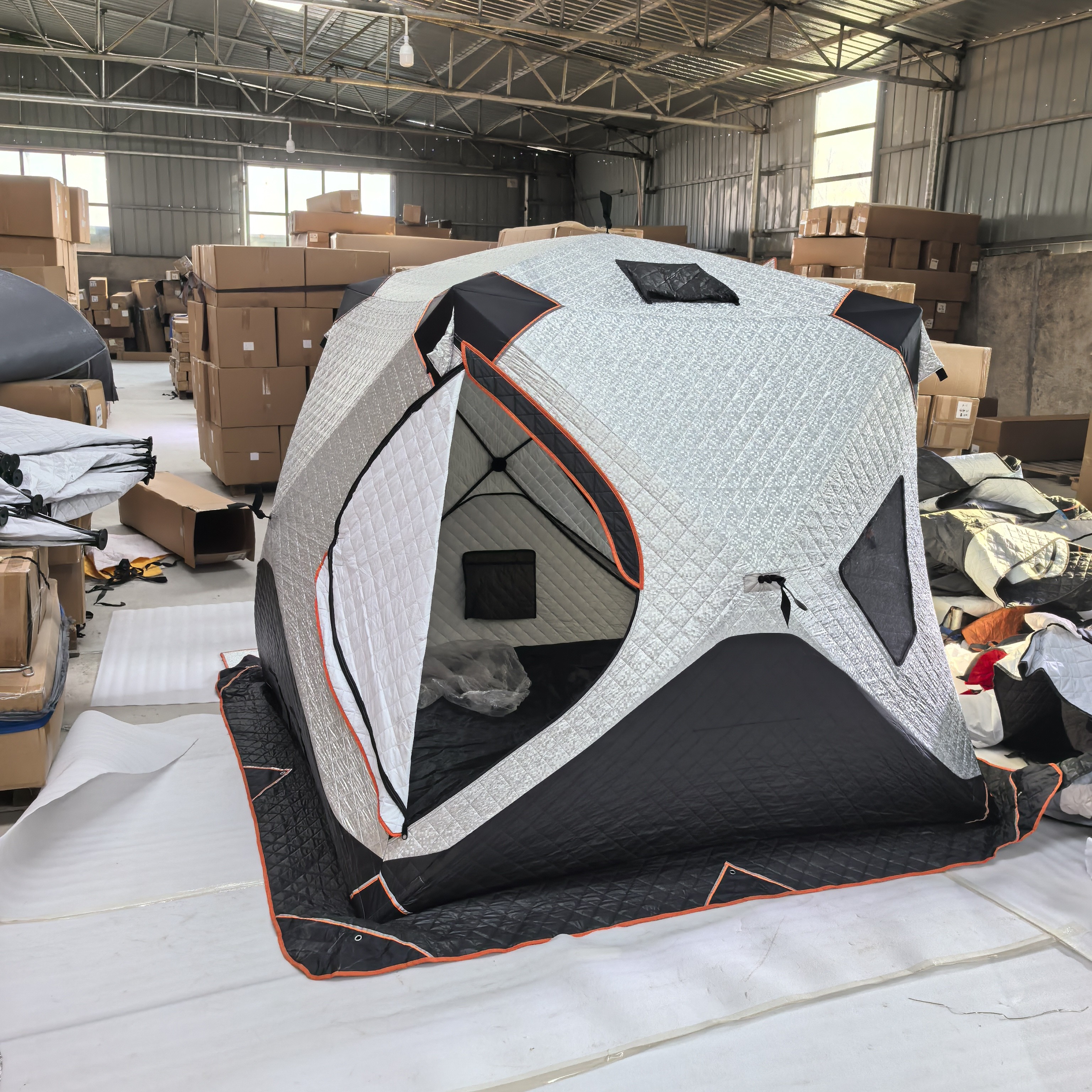 瑕疵染色，内部尺寸:200 ×200×175    冰钓帐篷带底布