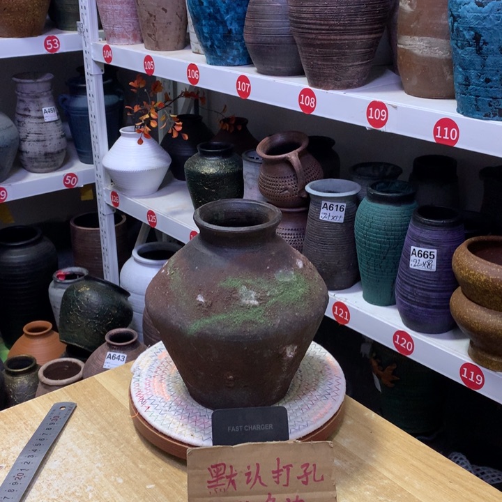 【闪购商品】红陶粗糙盆默认打孔高20口9