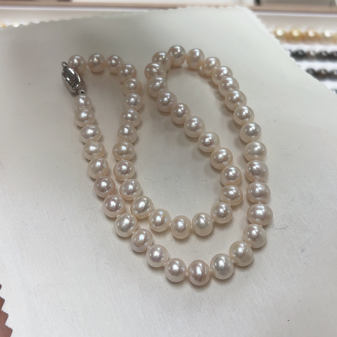 淡水珍珠未镶嵌颈饰7-9内 无核