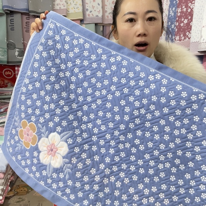 棉特价促销蓝色梅花