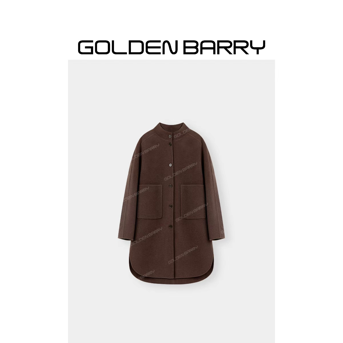 GOLDENBARRY|142113“冬的乐章”立领廓形双面尼大衣