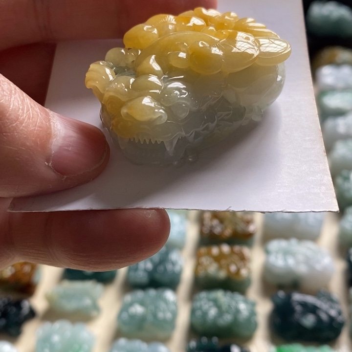 翡翠颈饰未镶嵌天然翡翠貔貅