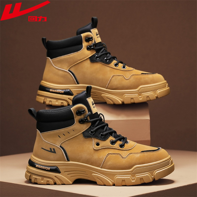 回力男鞋2025新款男士马丁靴复古休闲百搭防滑耐磨鞋男舒适个性