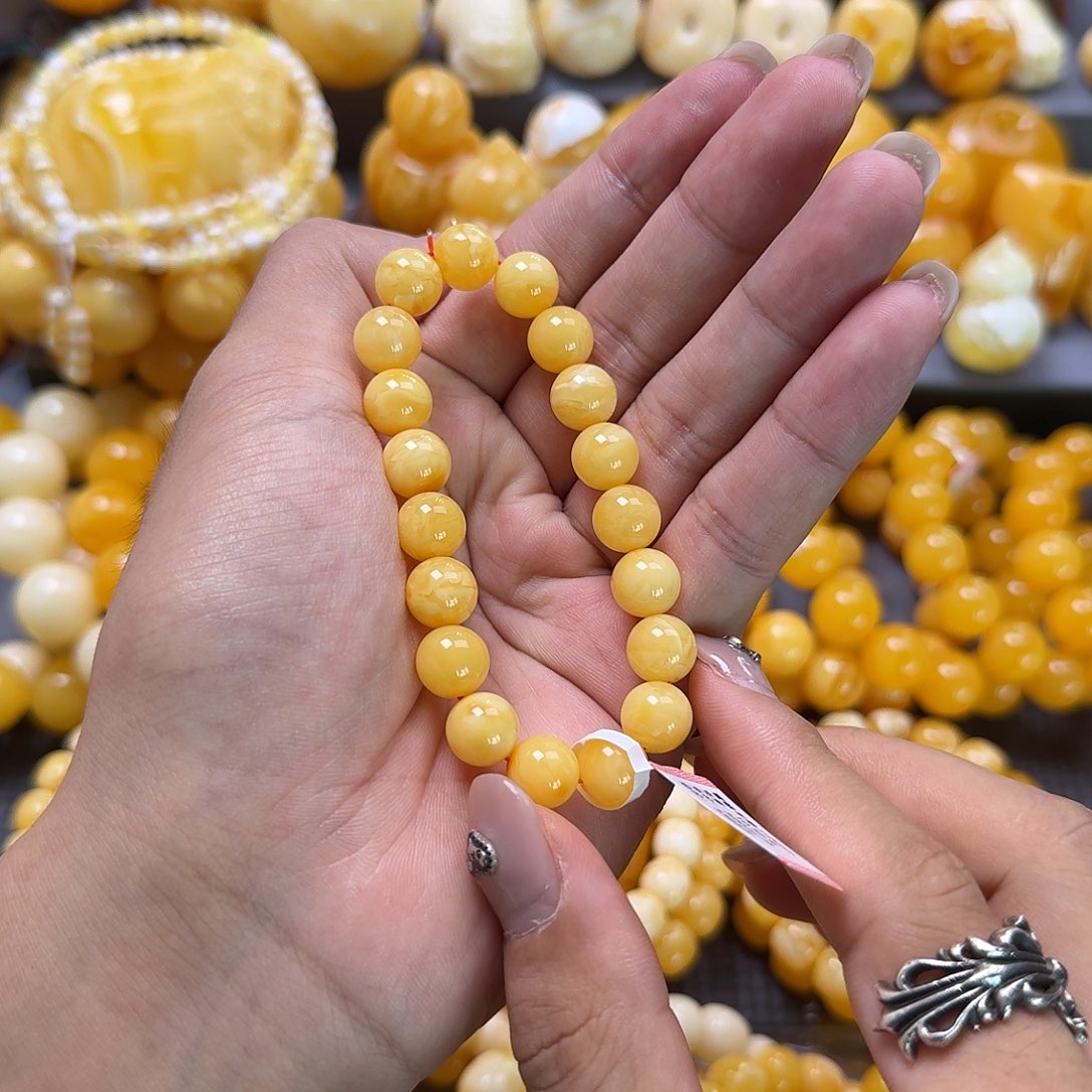未镶嵌蜜蜡珠宝奇石同料10mm