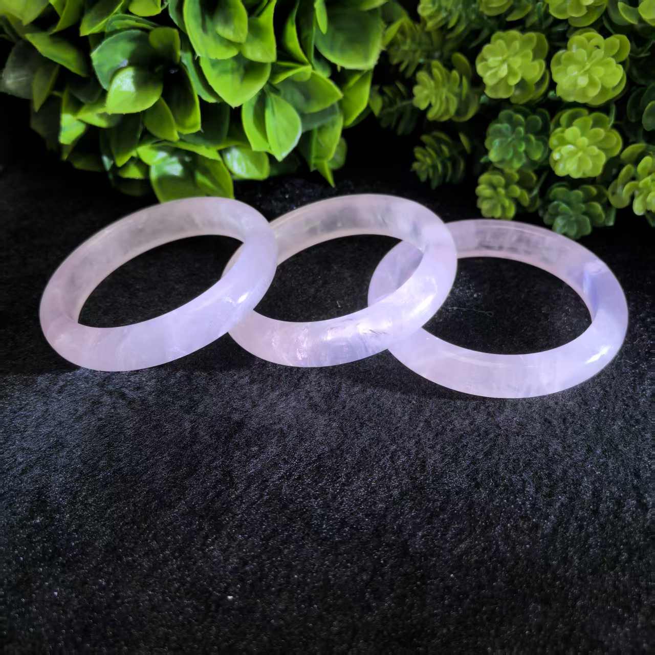 C10047冰花芙蓉粉晶水晶粉手镯-配礼盒-多样性发货只发一件