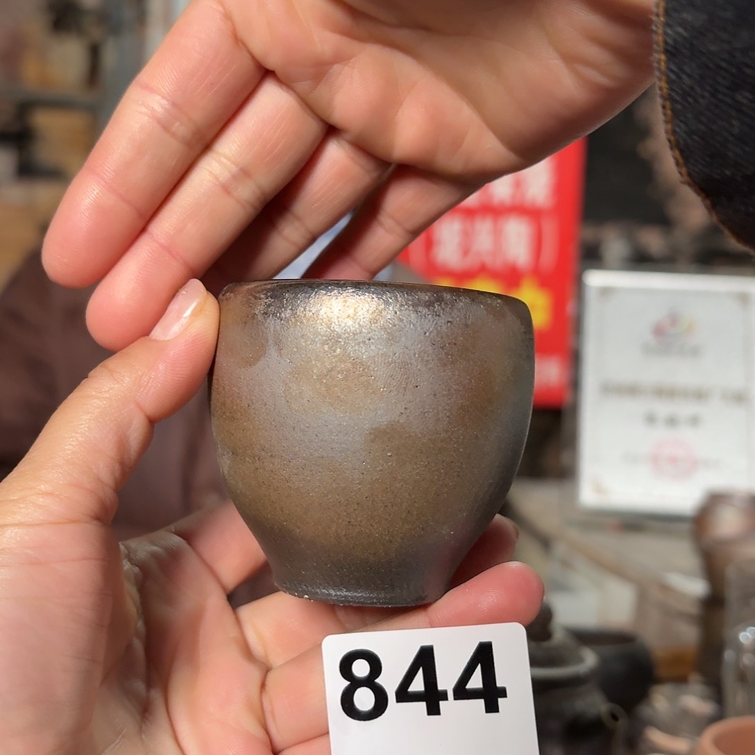 杯坭兴陶柴烧全手工原矿泥料杯